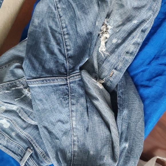 Lane Bryant Boyfriend Distressed ripped Bleach splatter Jeans Size 18 - Picture 15 of 15